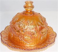 CARNIVAL GLASS DISH W/LID