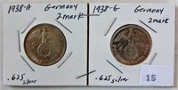 Nazi Germany Silver Coins (2)