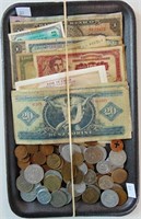 Foreign Banknotes, coins, wheat cents (17)