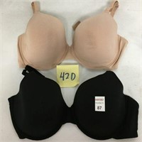 2PCS FRUIT OF THE LOOM WOMENS BRA SIZE 42D