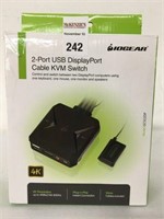 IOGEAR 2-PORT USB DISPLAY PORT CABLE KVM SWITCH