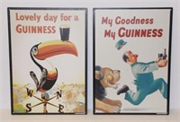 LOT OF 2, GUINNESS METAL BAR SIGNS