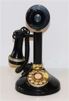 ANTIQUE STYLE CANDLE STICK ROTARY DIAL TELEPHONE