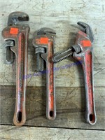 (3) Ridgid Pipe Wrenches
