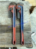 (2) Ridgid 24" Pipe Wrenches
