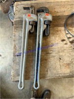 (2) Ridgid 24" Aluminum Pipe Wrenches