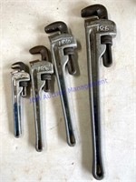 Ridgid Aluminum 10", 14", 18", 24" Pipe Wrenches