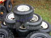 (9) Golf cart tires and rims, 18x8.5/8