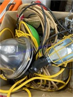 Lot of Floodlights and Extension Cords