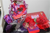 Lot of red and purple decor