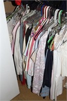 Lot of ladies clothes, including pants and tops