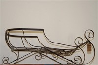 Metal sleigh, 23 inches long