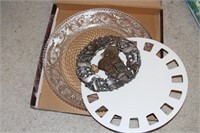 Lot of platters and dishes in box