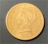 1882-S AU Liberty Head $10 Gold Eagle