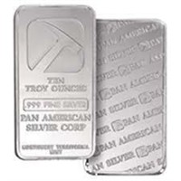 10 Ounce - Pan American .999 Fine Silver Bar