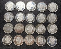 1 Ounce - .999 Fine Silver Mixed Silver Rounds