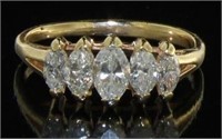 14kt Gold 1.00 ct Marquise Diamond Ring
