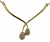 Beautiful Diamond Accent Evening Necklace