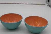 Lot of two blue ceramic Italian bowls