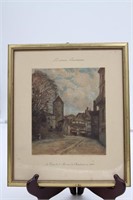 8" x 10" French print, antique framed