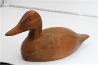 Wooden duck statue