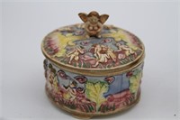 Resin hand-painted lidded box