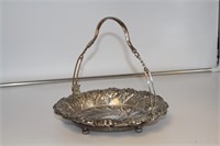 Silver plate handled dish