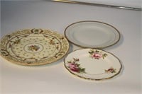 Lot of three china plates, different marks