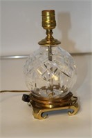 Waterford lamp approximately 8 inches tall