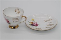 Cup and saucer by Gladstone