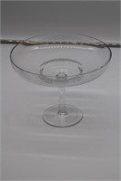 Tall footed glass dish