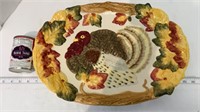 International Bazaar ceramic turkey platter