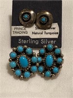 2 Pair of Turquoise Earrings