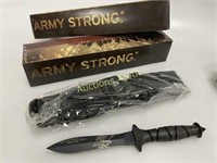 New Army Strong Knife Dagger w/Sheath