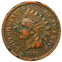 1873 Indian Head Penny ABOUT UNCIRCULATED