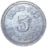 LaSalle Dancing 5c in Trade Token ABOUT UNC