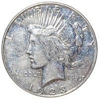 1923-S Silver Peace Dollar ABOUT UNCIRCULATED