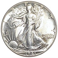 1941 Walking Liberty Half Dollar CLOSELY UNC