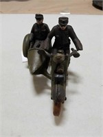 Cast iron Motorcycle with side car