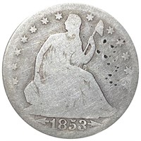 1853 Seated Liberty Half Dollar NICELY CIRCULATED