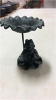 Cast iron frog figurine
