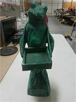 Ceramic frog statue