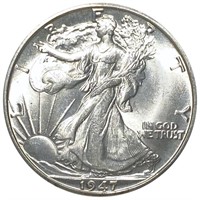 1947-D Walking Liberty Half Dollar UNCIRCULATED