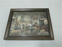 Framed horse picture