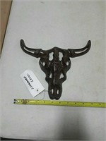Cast iron longhorn skull