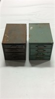 Metal boxes with drawers