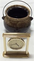 Ceramic pot and clock