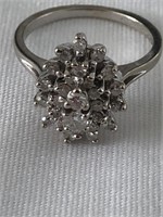 Starburst Oval Shaped Diamond Ring