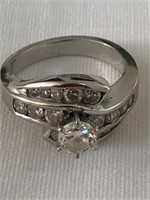 Size 8 Large Diamond Ring