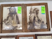 Indian pictures w lathe frames